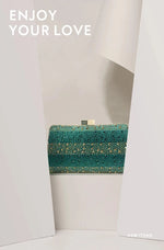 Green Rhinestone Women’s Shoes and Bag Set – Luxury Nigerian Wedding Party Heels with Matching Handbag - Free Delivery