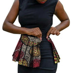 Handmade African Print Corset Waist Belt with Ankara Overlay Tie – Women’s Statement Accessory - Free Delivery Worldwide only at Flexi Africa