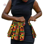 Handmade African Print Corset Waist Belt with Ankara Overlay Tie – Women’s Statement Accessory - Free Delivery Worldwide only at Flexi Africa