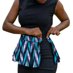 Handmade African Print Corset Waist Belt with Ankara Overlay Tie – Women’s Statement Accessory - Free Delivery Worldwide only at Flexi Africa
