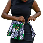 Handmade African Print Corset Waist Belt with Ankara Overlay Tie – Women’s Statement Accessory - Free Delivery Worldwide only at Flexi Africa