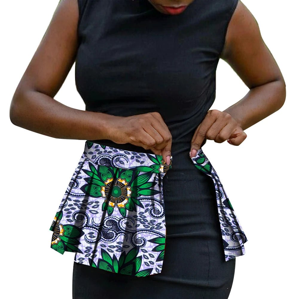 Handmade African Print Corset Waist Belt with Ankara Overlay Tie – Women’s Statement Accessory - Free Delivery Worldwide only at Flexi Africa