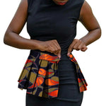 Handmade African Print Corset Waist Belt with Ankara Overlay Tie – Women’s Statement Accessory - Free Delivery Worldwide only at Flexi Africa