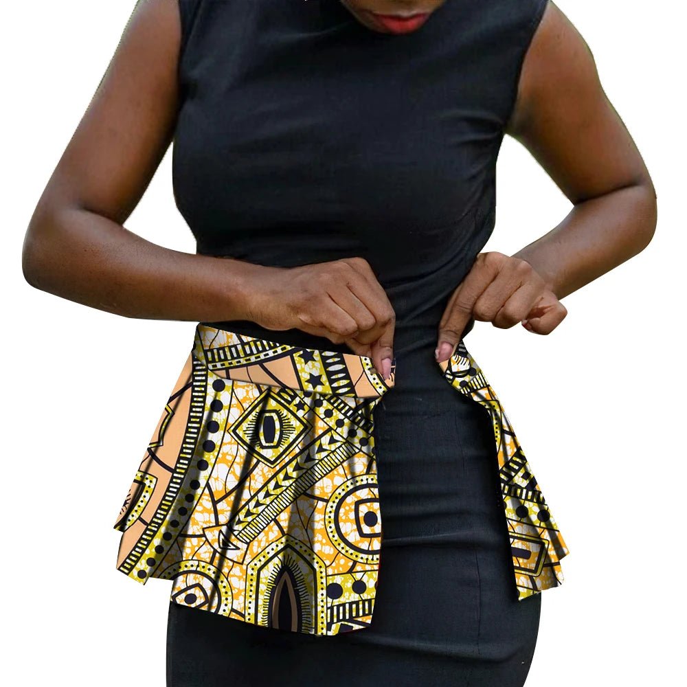 Handmade African Print Corset Waist Belt with Ankara Overlay Tie – Women’s Statement Accessory - Free Delivery Worldwide only at Flexi Africa