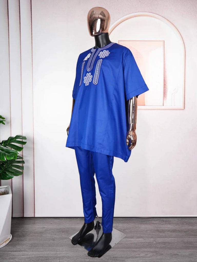 Buy African Clothes For Men 2PC Set White Tops Pants Clothing Ramadan Party Wedding Dress for only $35.09 at Flexi Africa!