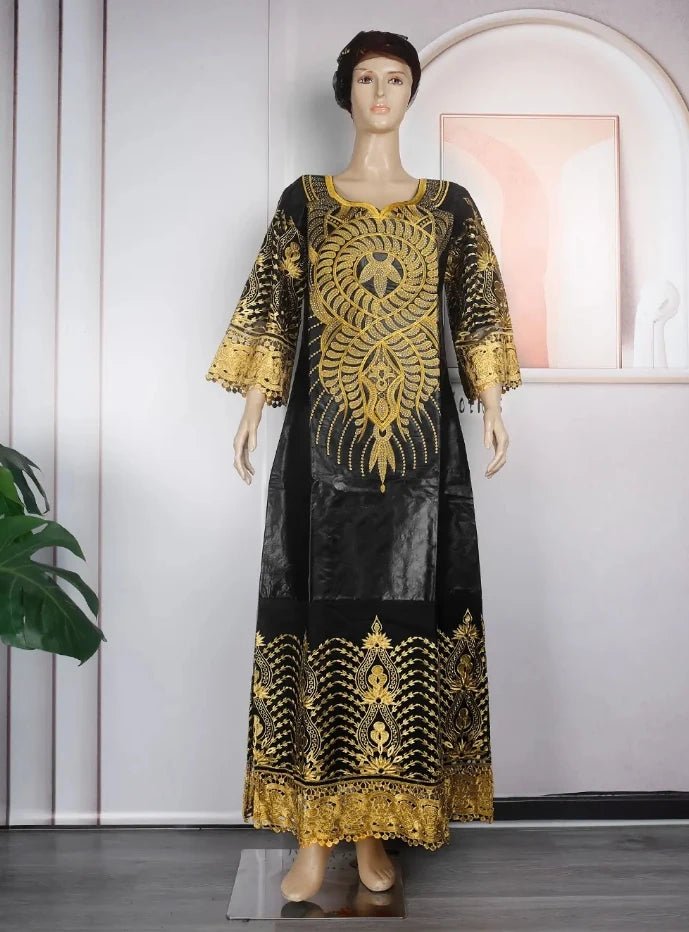 H&D African Dresses For Women 2024 New Fashion Ankara Dashiki Kaftan Dress Turkish Moroccan Wedding Rich Bazin Maxi Robes Boubou - Free Delivery Worldwide only at Flexi Africa