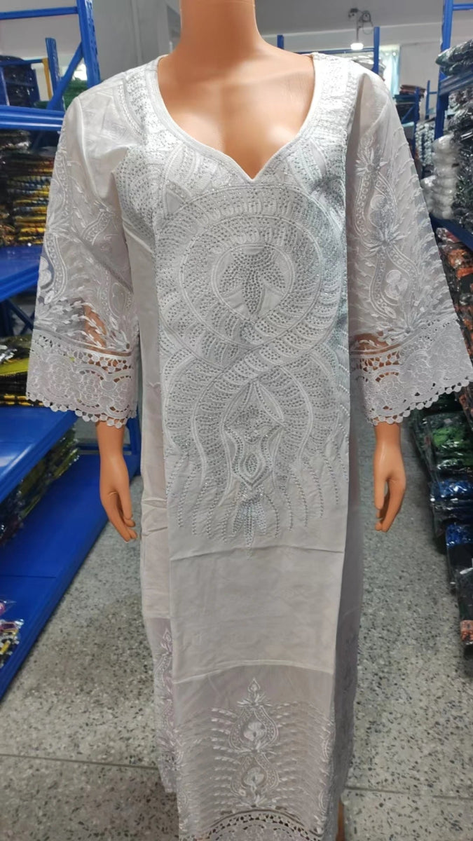 H&D African Dresses For Women 2024 New Fashion Ankara Dashiki Kaftan Dress Turkish Moroccan Wedding Rich Bazin Maxi Robes Boubou - Free Delivery Worldwide only at Flexi Africa