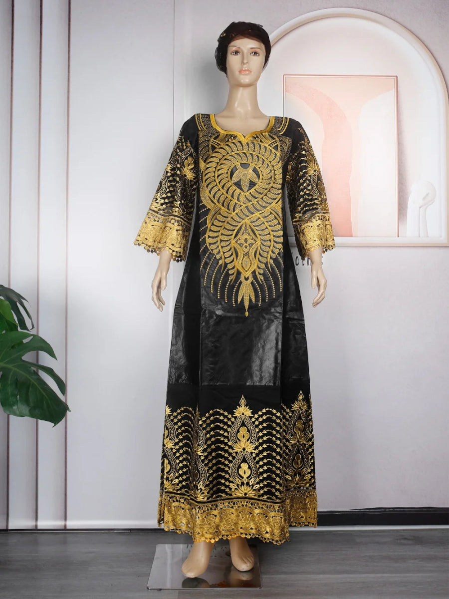 H&D African Dresses For Women 2024 New Fashion Ankara Dashiki Kaftan Dress Turkish Moroccan Wedding Rich Bazin Maxi Robes Boubou - Free Delivery Worldwide only at Flexi Africa