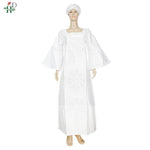 H&D African Dresses For Women Bazin Riche Tradition Embroidery Dress Lady Ankara Robe Clothes Party Gowns Skirt - Free Delivery Worldwide only at Flexi Africa
