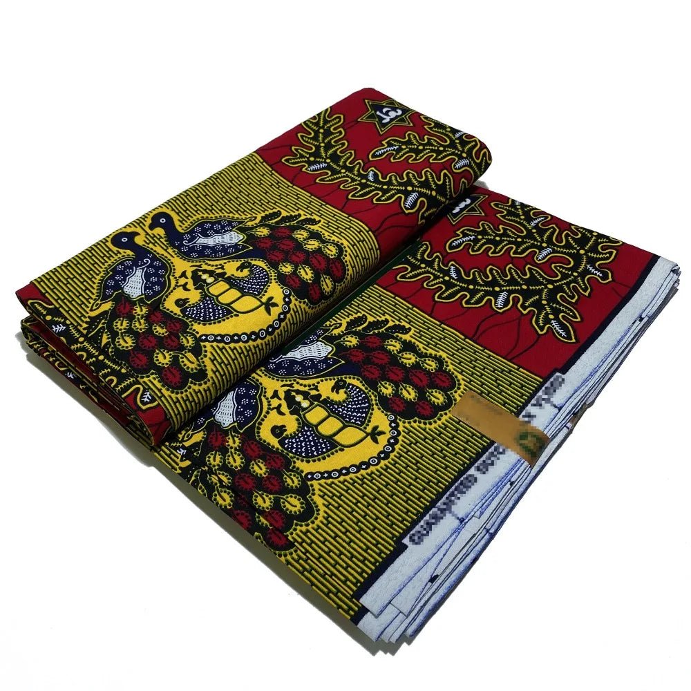 High - Quality 100% Cotton Real Wax Ankara Fabric - 6 Yards African Clothing Print (Nigeria/Ghana Style) - Flexi Africa - Free Delivery Worldwide only at www.flexiafrica.com