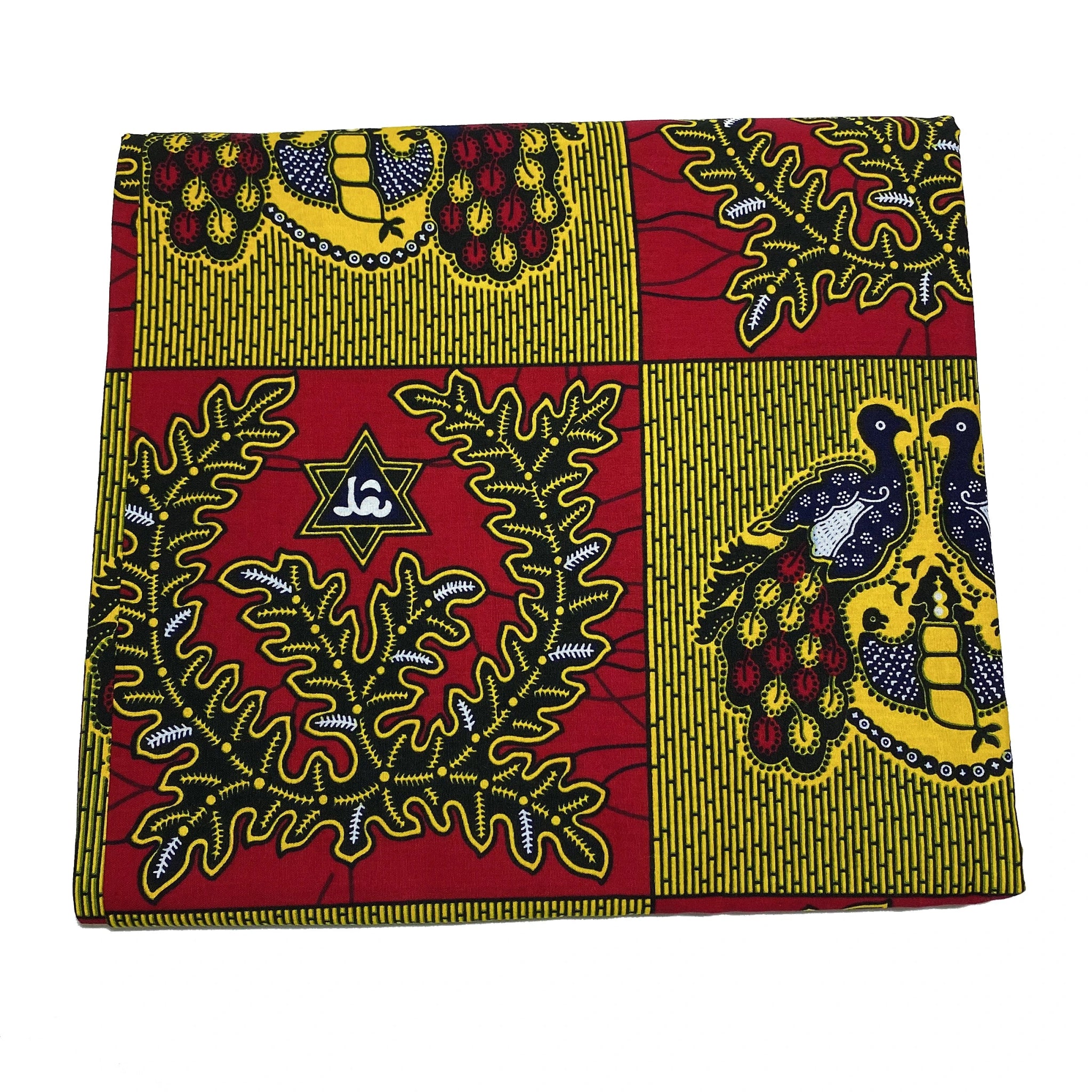 High - Quality 100% Cotton Real Wax Ankara Fabric - 6 Yards African Clothing Print (Nigeria/Ghana Style) - Flexi Africa - Free Delivery Worldwide only at www.flexiafrica.com