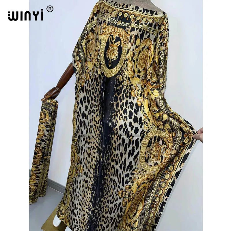 Holiday Party Chic: Elegant Oversized Kaftan with African Print - Fashionable Dress for Women/Ladies - Flexi Africa - Free Delivery Worldwide only at www.flexiafrica.com