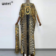 Holiday Party Chic: Elegant Oversized Kaftan with African Print - Fashionable Dress for Women/Ladies - Flexi Africa - Free Delivery Worldwide only at www.flexiafrica.com