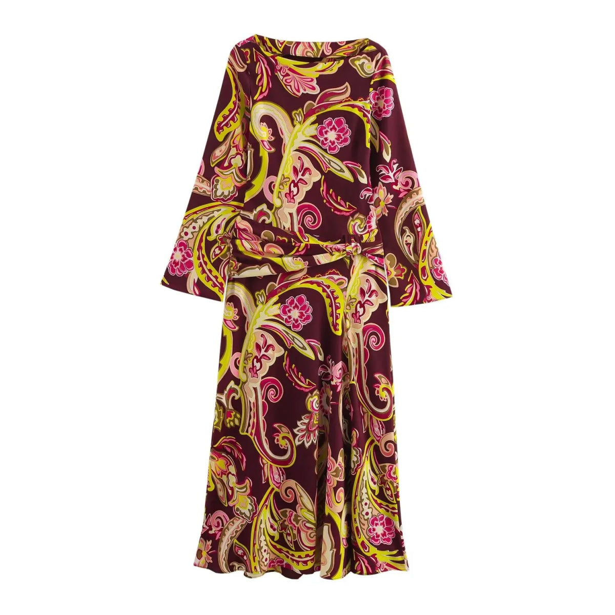 Buy Women's Print Fashion Temperament Round Neck Long Sleeve Midi Long Dress 2459127 for only $6.50 at Flexi Africa!