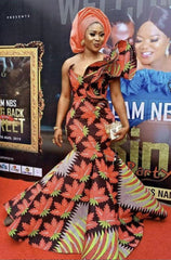 Kente mermaid gown, African prom dress, African print dress - Flexi Africa - Free Delivery Worldwide only at www.flexiafrica.com