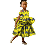 Kids African Print Princess Dress – Sleeveless Ankara Casual Mini Dress for Girls - Free Delivery Worldwide only at Flexi Africa