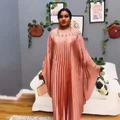 Latest Diamonds African Dresses for Women Evening Wedding Party Gown Loose Robe Africa Clothing Ankara Dashiki Kaftan Abaya 2024 - Free Delivery Worldwide only at Flexi Africa