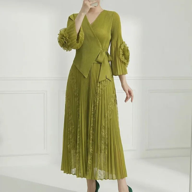 Long Sleeve Maxi Dress – Elegant Modest African Office Wear for Women - Free Delivery Worldwide only at Flexi Africa
