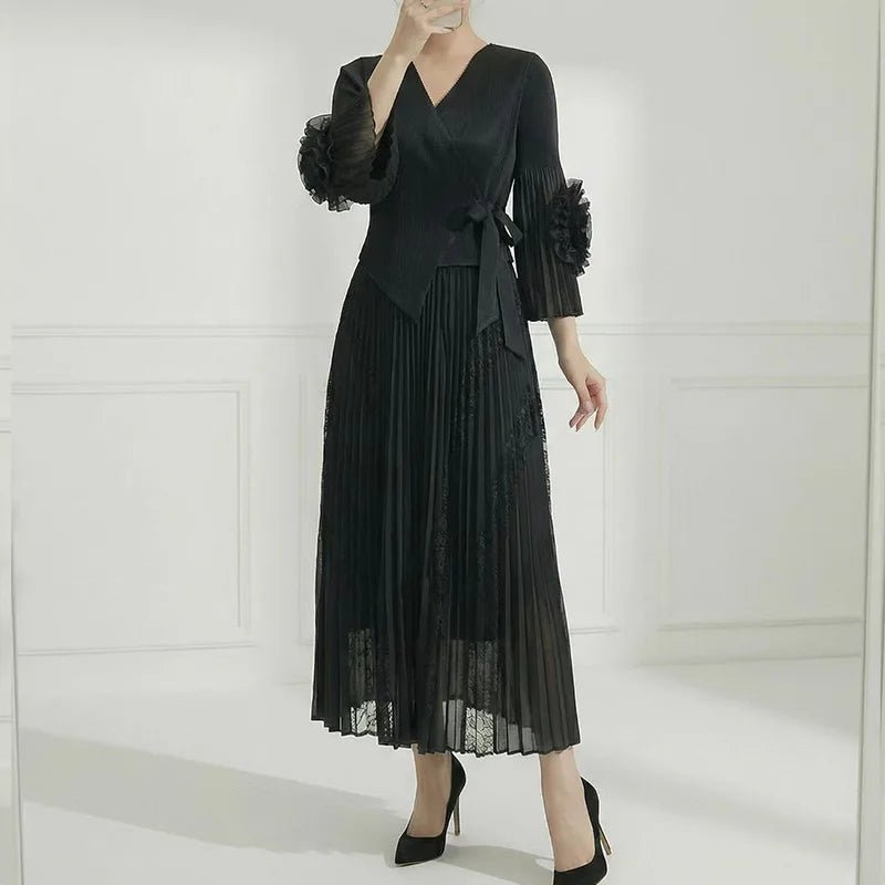 Long Sleeve Maxi Dress – Elegant Modest African Office Wear for Women - Free Delivery Worldwide only at Flexi Africa