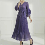 Long Sleeve Maxi Dress – Elegant Modest African Office Wear for Women - Free Delivery Worldwide only at Flexi Africa