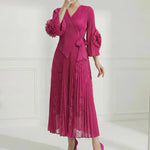 Long Sleeve Maxi Dress – Elegant Modest African Office Wear for Women - Free Delivery Worldwide only at Flexi Africa