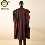 Luxury African Agbada 3PC Set for Men – Dashiki Print Shirt, Pants & Robe - Free Delivery Worldwide only at Flexi Africa