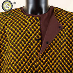 Luxury African Agbada 3PC Set for Men – Dashiki Print Shirt, Pants & Robe - Free Delivery Worldwide only at Flexi Africa