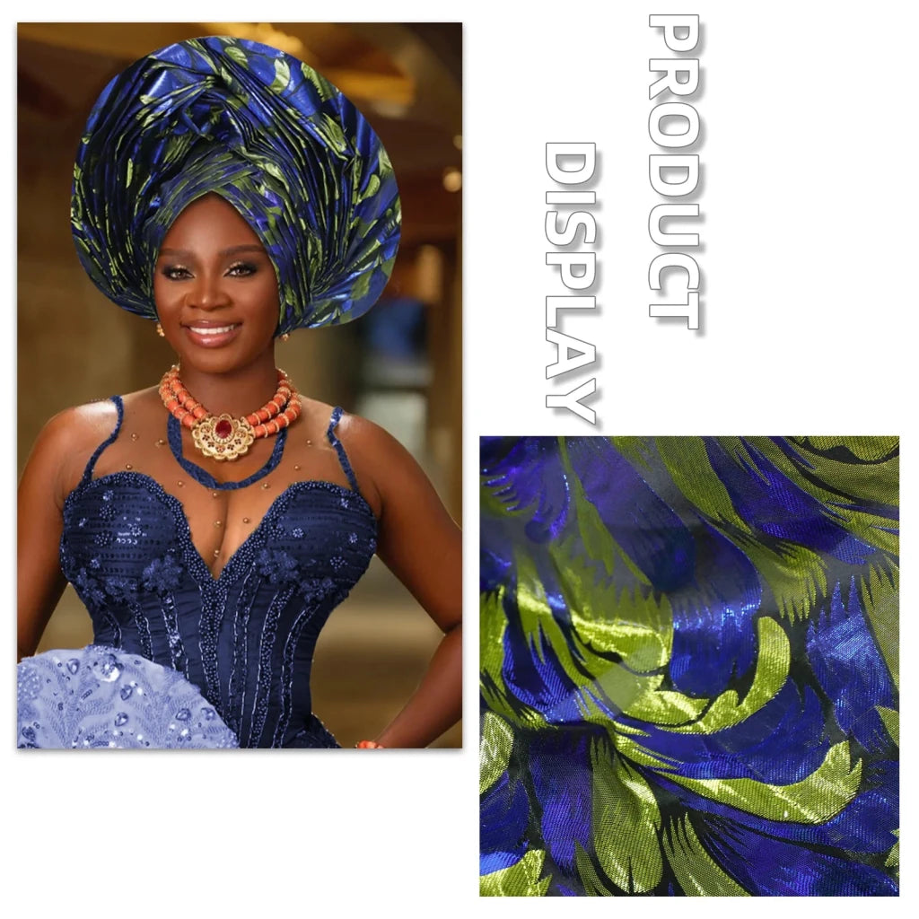 Luxury African Auto Gele Headwrap – High - Quality Wedding & Party Turban for Women - Free Delivery Worldwide only at Flexi Africa