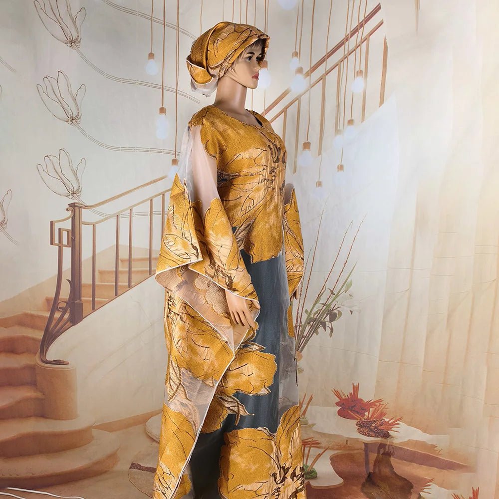 Buy African Boubou 2PC Set for Women – Elegant Traditional Dress with Matching Headscarf for only $57.31 at Flexi Africa!