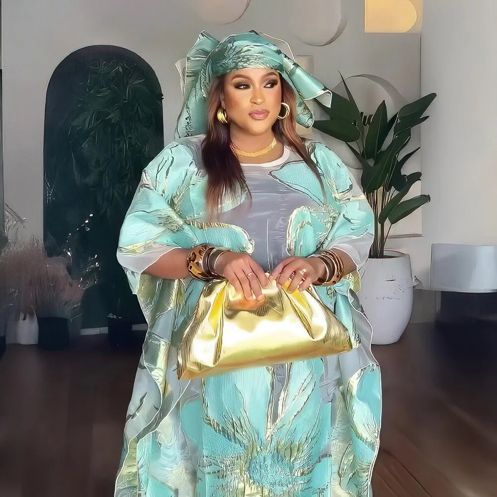 Buy African Boubou 2PC Set for Women – Elegant Traditional Dress with Matching Headscarf for only $57.31 at Flexi Africa!