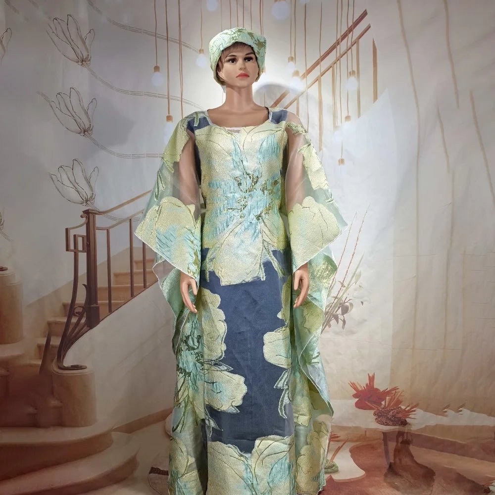 Buy African Boubou 2PC Set for Women – Elegant Traditional Dress with Matching Headscarf for only $57.31 at Flexi Africa!