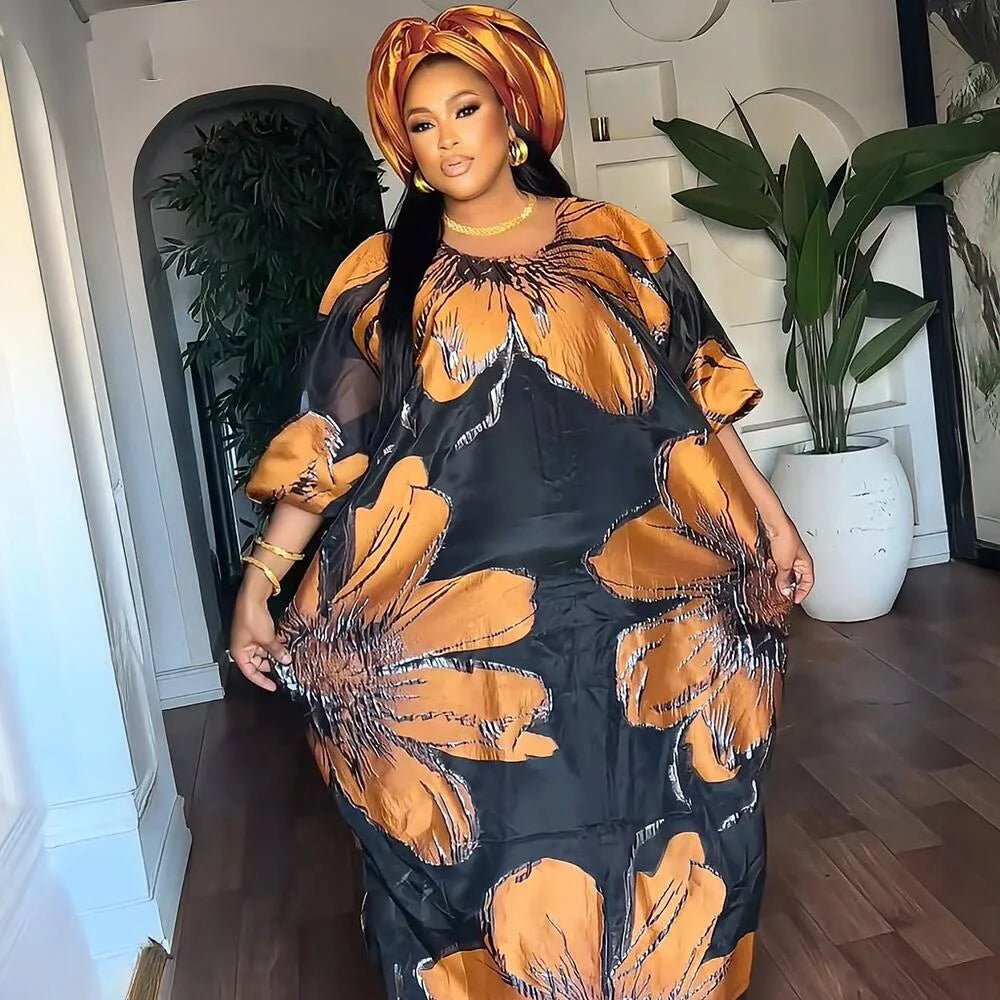 Buy African Boubou 2PC Set for Women – Elegant Traditional Dress with Matching Headscarf for only $57.31 at Flexi Africa!