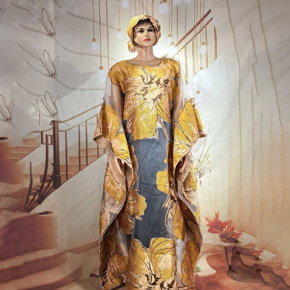 Buy African Boubou 2PC Set for Women – Elegant Traditional Dress with Matching Headscarf for only $57.31 at Flexi Africa!