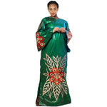 Luxury African Boubou Dress for Women – Premium Fabric with Rich Embroidery - Free Delivery Worldwide only at Flexi Africa