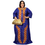 Luxury African Boubou Dress for Women – Rich Embroidery Design with Premium Fabric Elegance - Free Delivery Worldwide only at Flexi Africa