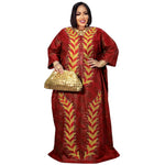 Luxury African Boubou Dress for Women – Rich Embroidery Design with Premium Fabric Elegance - Free Delivery Worldwide only at Flexi Africa