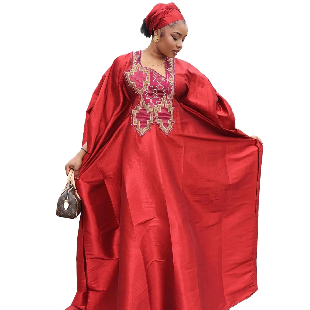 Luxury African Boubou Dress for Women Rich Embroidery Flexi Africa Luxury African Boubou Dress for Women Rich Embroidery Flexi Africa