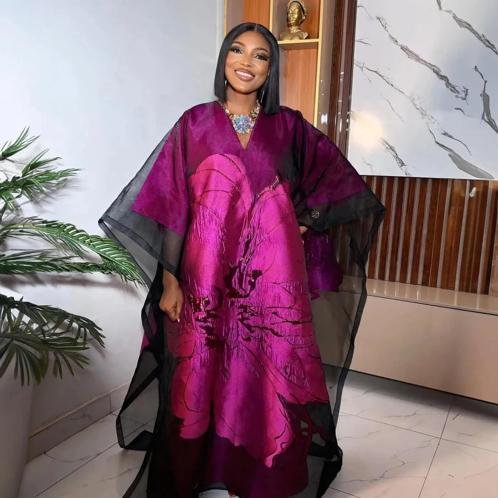 Luxury African Embroidered 2PC Outfit for Women – Elegant Party & Event Wear - Free Delivery Worldwide only at Flexi Africa