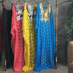 Luxury African Lace Maxi Dress for Women – Beaded Embroidered Plus Size Loose-Fit Gown - Free Delivery Worldwide only at Flexi Africa
