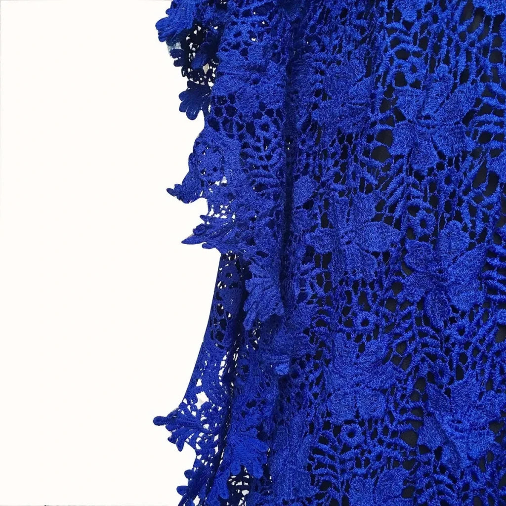 Luxury African Lace Maxi Dress for Women – Beaded Embroidered Plus Size Loose-Fit Gown - Free Delivery Worldwide only at Flexi Africa