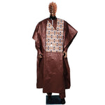 Luxury African Men’s 3PC Kaftan Set – Long Sleeve Ethnic Top, Pants & Matching Outfit - Free Delivery Worldwide only at Flexi Africa