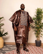 Luxury African Men’s 3PC Kaftan Set – Long Sleeve Ethnic Top, Pants & Matching Outfit - Free Delivery Worldwide only at Flexi Africa