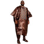 Luxury African Men’s 3PC Kaftan Set – Long Sleeve Ethnic Top, Pants & Matching Outfit - Free Delivery Worldwide only at Flexi Africa