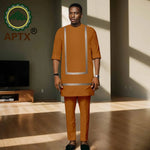 Luxury African Men’s Bazin Riche Embroidered Dashiki Shirt & Pants Set – Traditional Wedding & Party Suit - Free Delivery Worldwide only at Flexi Africa