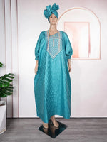 Luxury African Men’s Green Agbada Suit – Bazin Riche Dashiki Shirt, Pants and Robe Set - Free Delivery Worldwide only at Flexi Africa