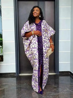 Luxury African Muslim Abaya Dress for Women – Caftan Evening Party Gown - Free Delivery Worldwide only at Flexi Africa