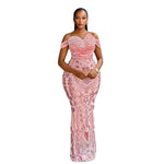 Luxury African Women’s Abaya & Boubou Dress – Elegant Dashiki Ankara Kaftan Evening Gown - Free Delivery Worldwide only at Flexi Africa