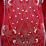 Luxury African Women’s Rhinestone Beaded Chiffon Fishtail Maxi Dress with Cloak – Plus Size - Free Delivery Worldwide only at Flexi Africa