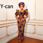 Luxury African Women’s Shimmering Evening Gown with Headwrap – Elegant Party & Special Occasion Dress - Free Delivery