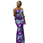 Luxury Bazin Riche African 2PC Set for Women – Elegant Top & High - Waist Maxi Skirt - Free Delivery only at Flexi Africa